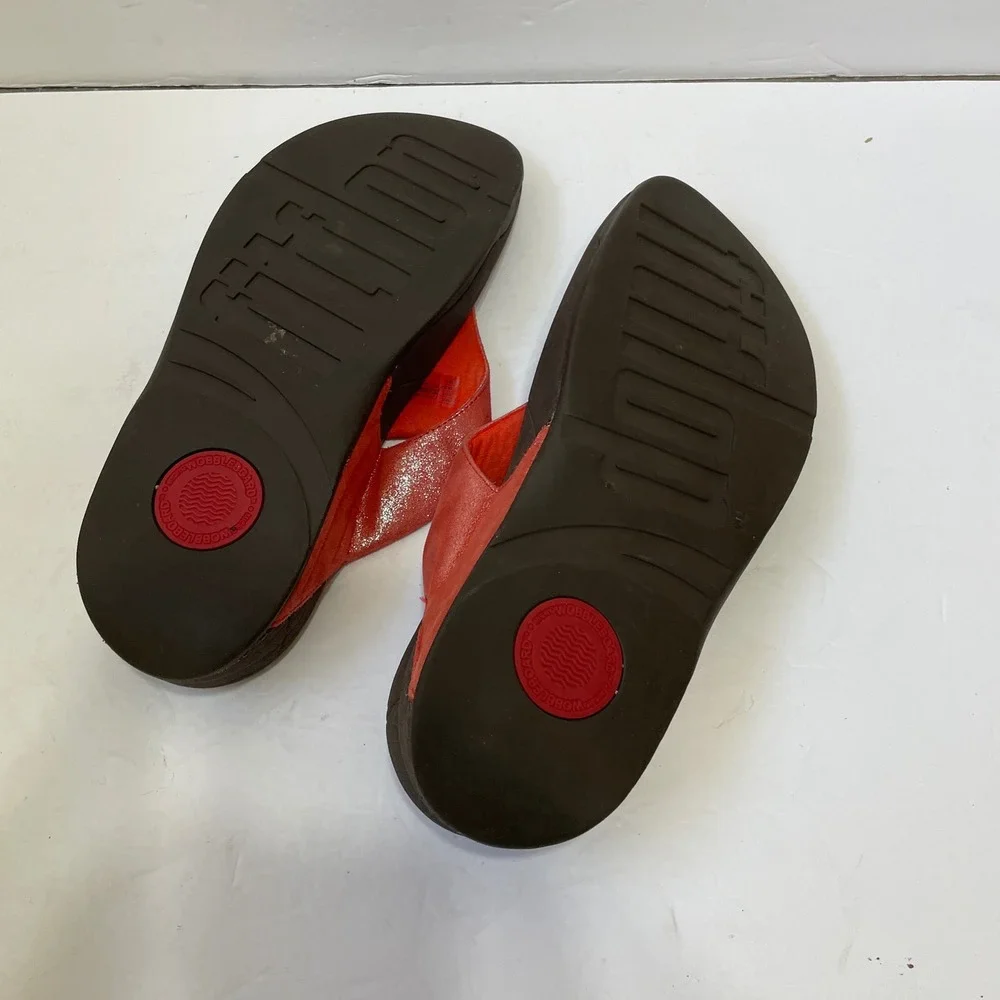 FITFLOP LULU SHIMMERLUX SANDALS IN‎ CORAL